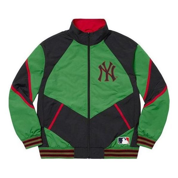 Supreme x New York Yankees Track Jacket 'Green Black' SUP-FW21-150 sold by KicksCrew