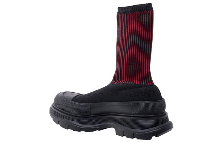 Alexander McQueen Graffiti Knit Tread Slick Boots 'Wine Red Black' 705671W4UD11550 sold by KicksCrew product image thumbnail 3