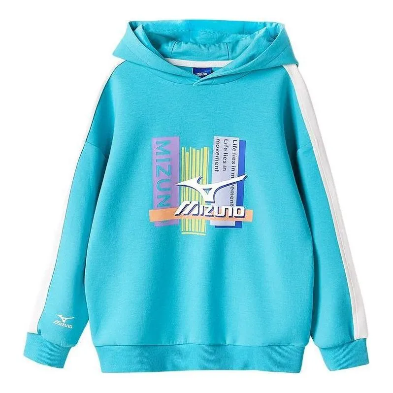 (GS) Mizuno Sportwear Hoodie 'Blue' 32CC2403 sold by KicksCrew