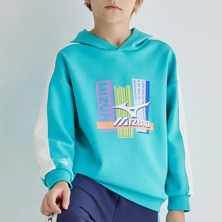 (GS) Mizuno Sportwear Hoodie 'Blue' 32CC2403 sold by KicksCrew product image thumbnail 3