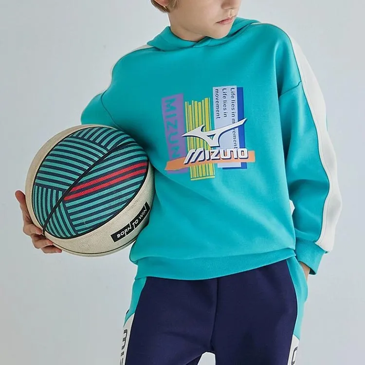 (GS) Mizuno Sportwear Hoodie 'Blue' 32CC2403 sold by KicksCrew product image thumbnail 4