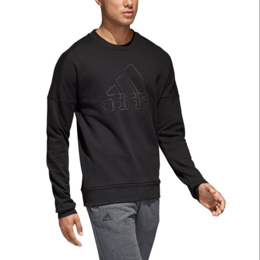 Adidas Logo Sweatshirt 'Black' CW3542 sold by KicksCrew product image thumbnail 2