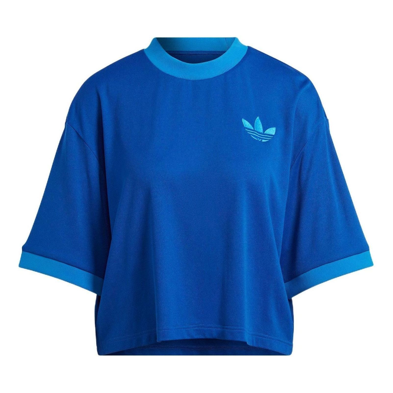 (WMNS) adidas Adicolor Heritage Now Oversized Tee 'Blue' IB2062 sold by KicksCrew