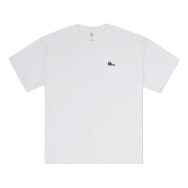 Converse Loose Sneaker Patch T-Shirt 'White' 10027239-A01 sold by KicksCrew