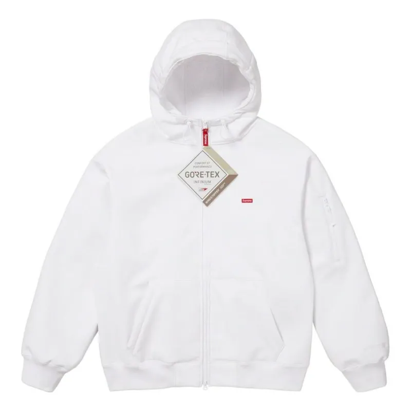 Supreme x WINDSTOPPER Zip Up Hooded Sweatshirt 'White' SUP-FW23-237 sold by KicksCrew
