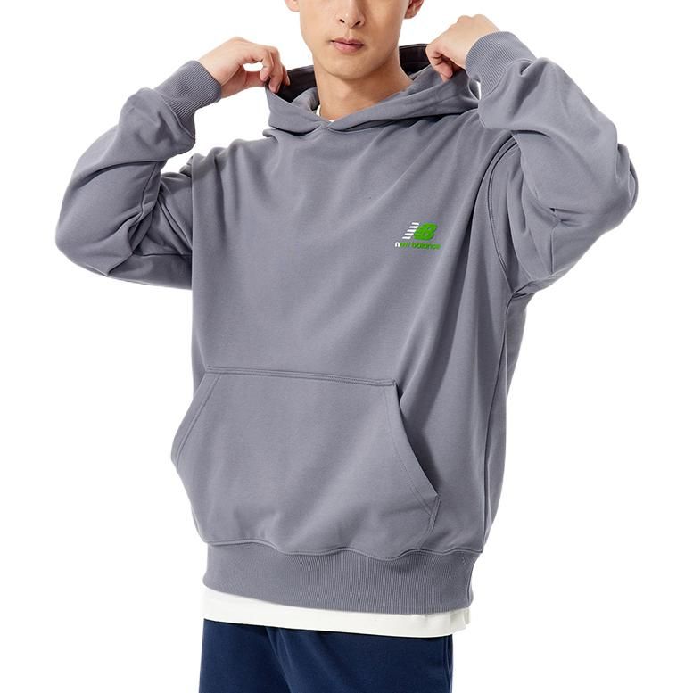 New Balance x Nice Rice Logo Hoodie 'Grey' AMT22385-SYA sold by KicksCrew product image thumbnail 3