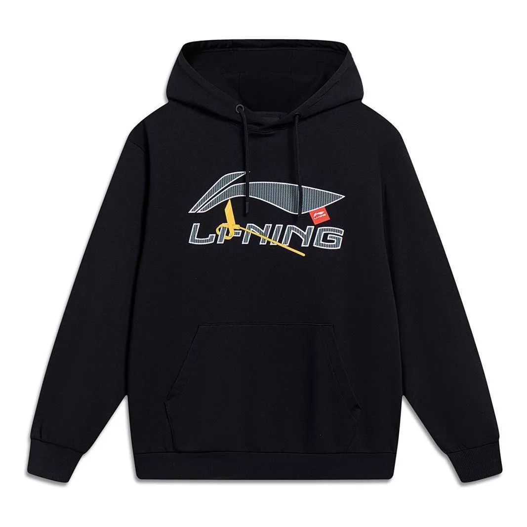 Li-Ning Essential Graphic Hoodie 'Black' AWDT601-1 sold by KicksCrew
