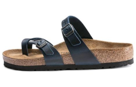 (WMNS) Birkenstock Mayari Waxy Leather Narrow Fit 'Blue' 1019727 sold by KicksCrew