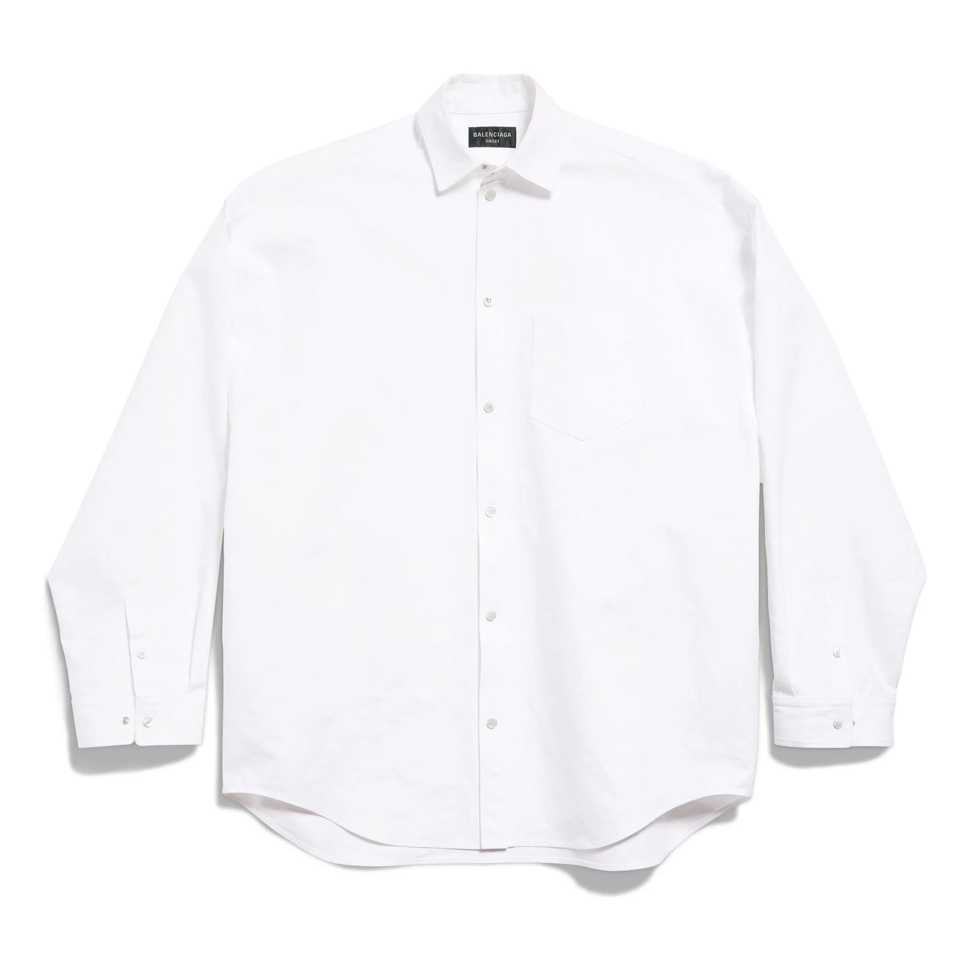 (WMNS) Balenciaga Outerwear Shirt Large Fit 'White' 794462TQM309140 sold by KicksCrew