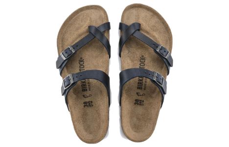 (WMNS) Birkenstock Mayari Waxy Leather Narrow Fit 'Blue' 1019727 sold by KicksCrew