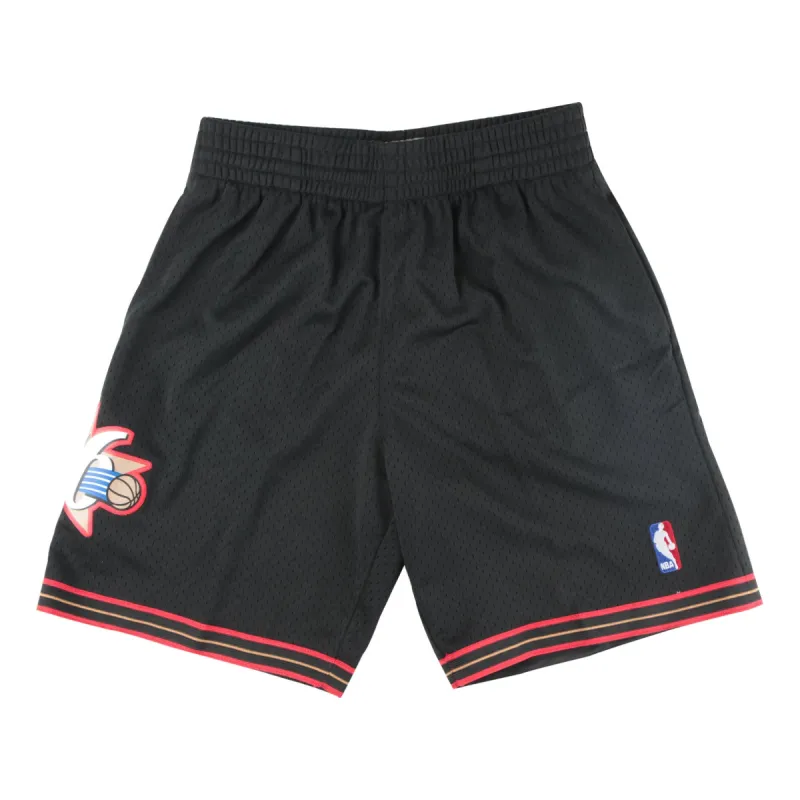 Mitchell & Ness NBA Swingman Shorts Philadelphia 76ers Road 2000-01 'Black' SMSHGS18248-P76BLCK00 sold by KicksCrew