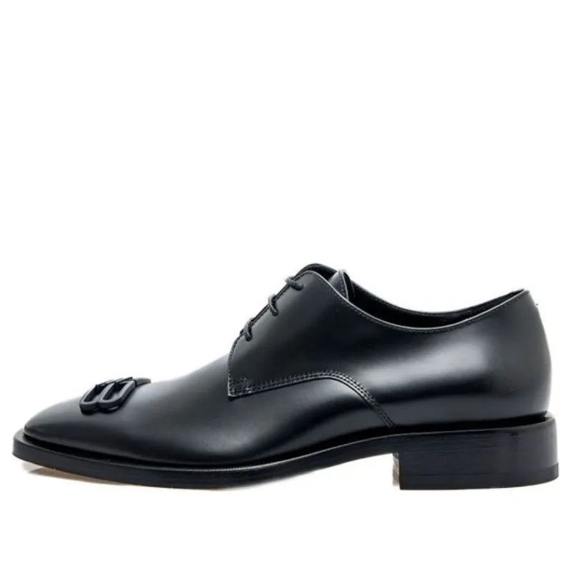 Balenciaga BB Icon Derby Shoes 'Black' 712642WA8E31000 sold by KicksCrew