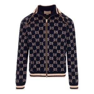 Gucci GG Gersey Cotton Jacket 'Black Camel Green Red' 695955-XJEEI-1030 sold by KicksCrew