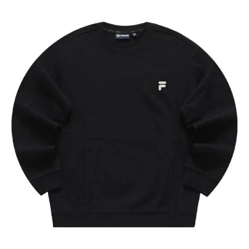FILA FUSION Graphic Sweater 'Black White' T11M341213F-BK sold by KicksCrew