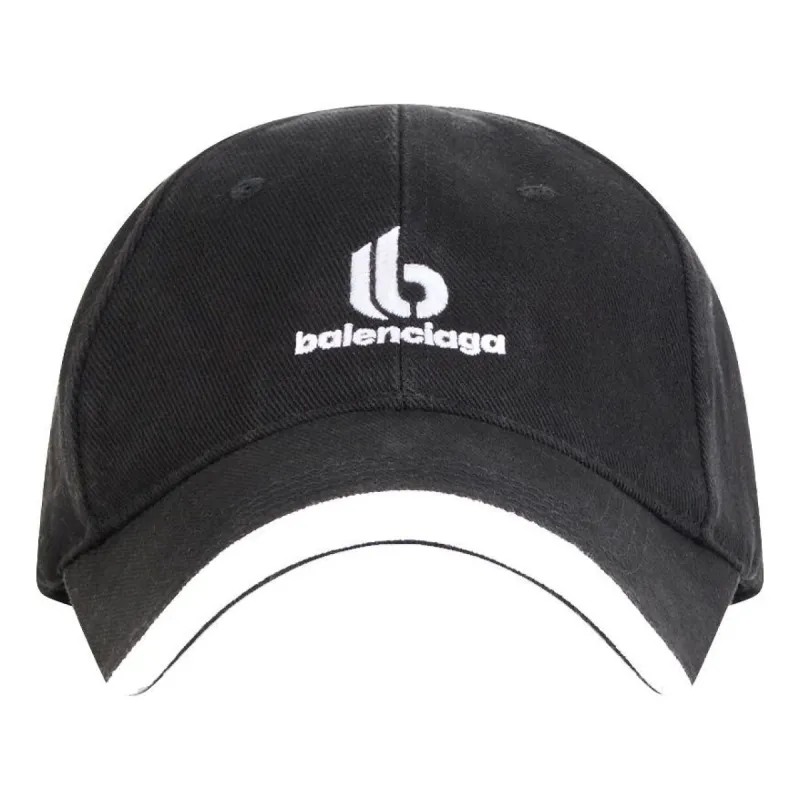 Balenciaga Double B Logo Cap 'Black' 673323410B21077 sold by KicksCrew