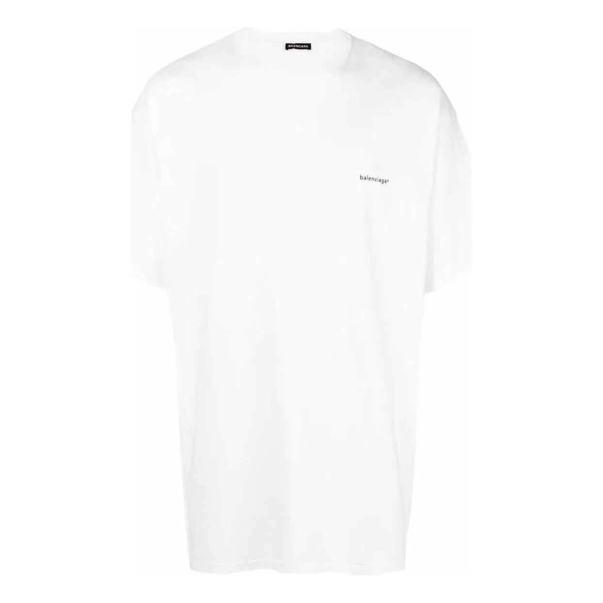 Balenciaga Small Logo Print Cotton T-Shirt 'White' 556151TYK289000 sold by KicksCrew