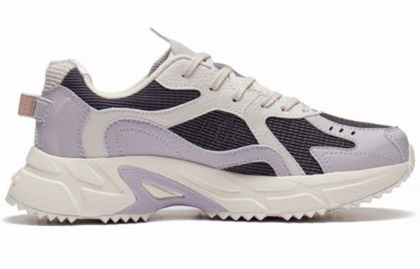 (WMNS) Li-Ning Casual Lightweight Low-Top Sneakers 'Beige Purple' ARLS022-3 sold by KicksCrew