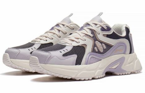 (WMNS) Li-Ning Casual Lightweight Low-Top Sneakers 'Beige Purple' ARLS022-3 sold by KicksCrew
