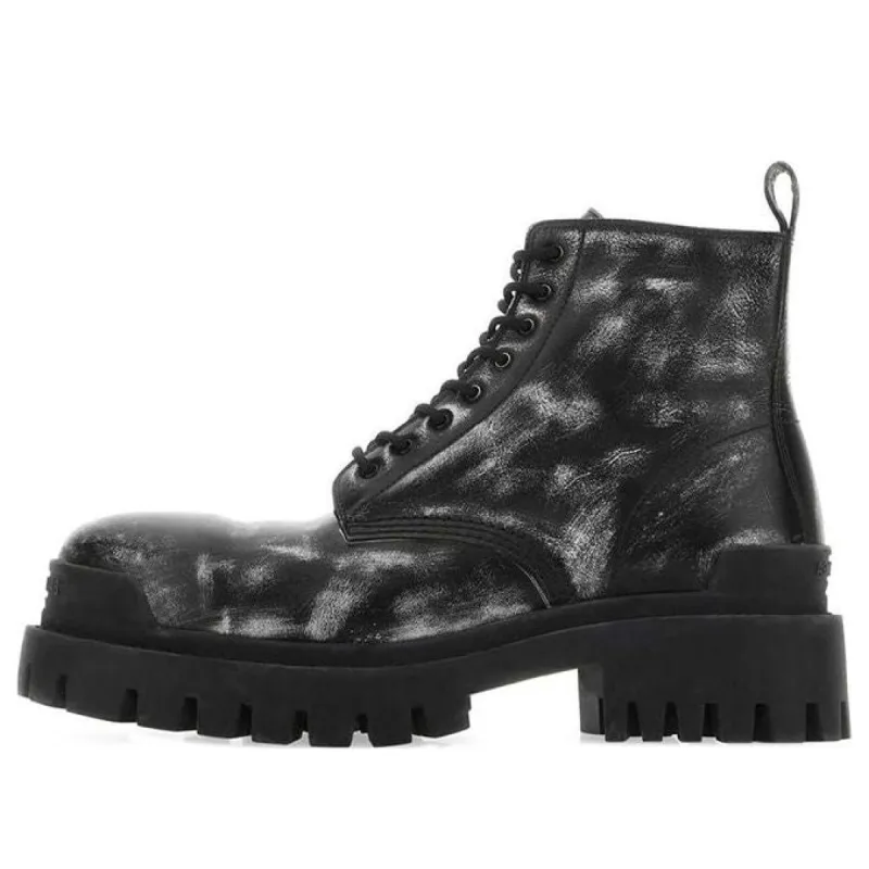Balenciaga Strike Ankle Boots 'Washed Out Black Leather' 589338WBEF19010 sold by KicksCrew