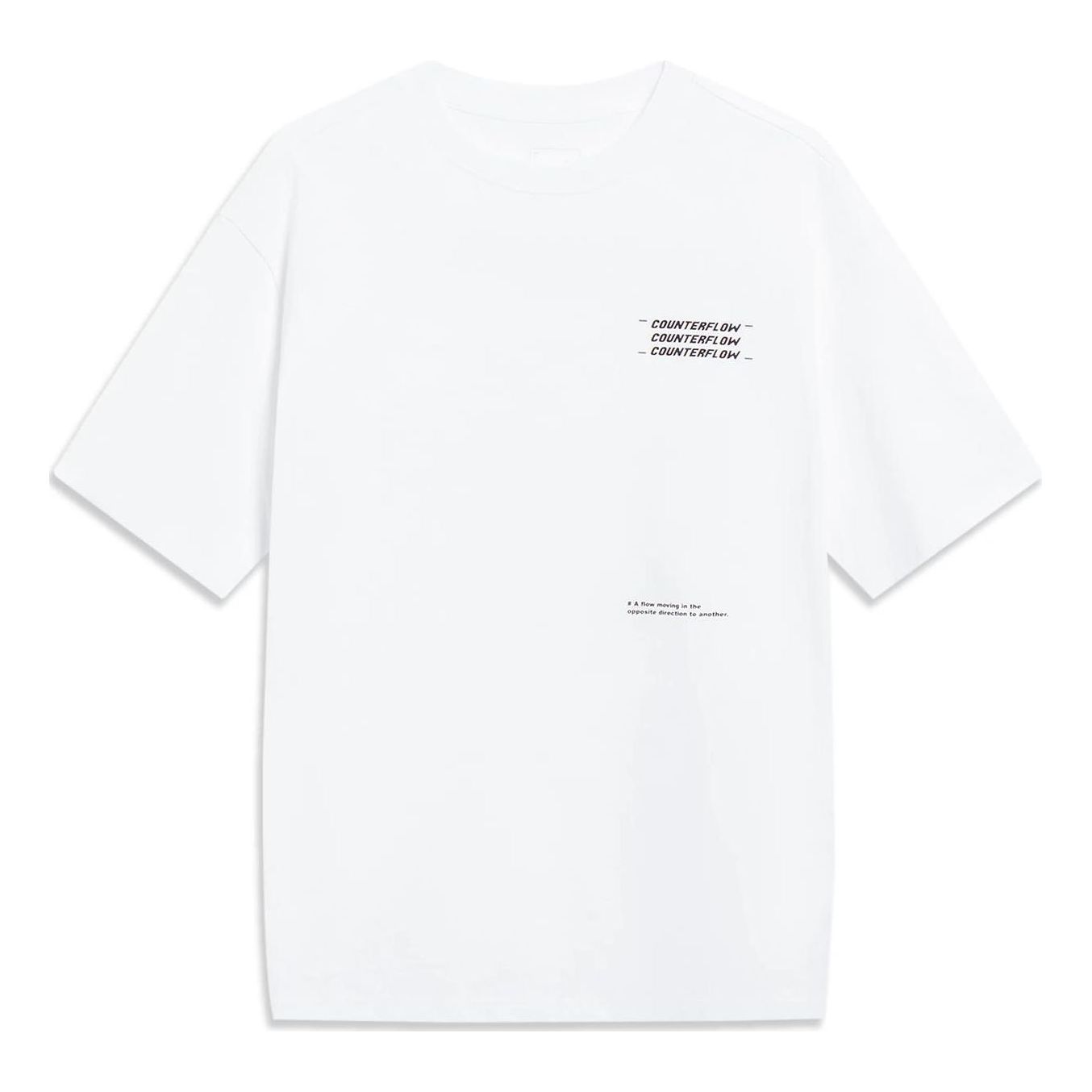 Li-Ning Counterflow Graphic T-shirt 'White' AHST537-1 sold by KicksCrew