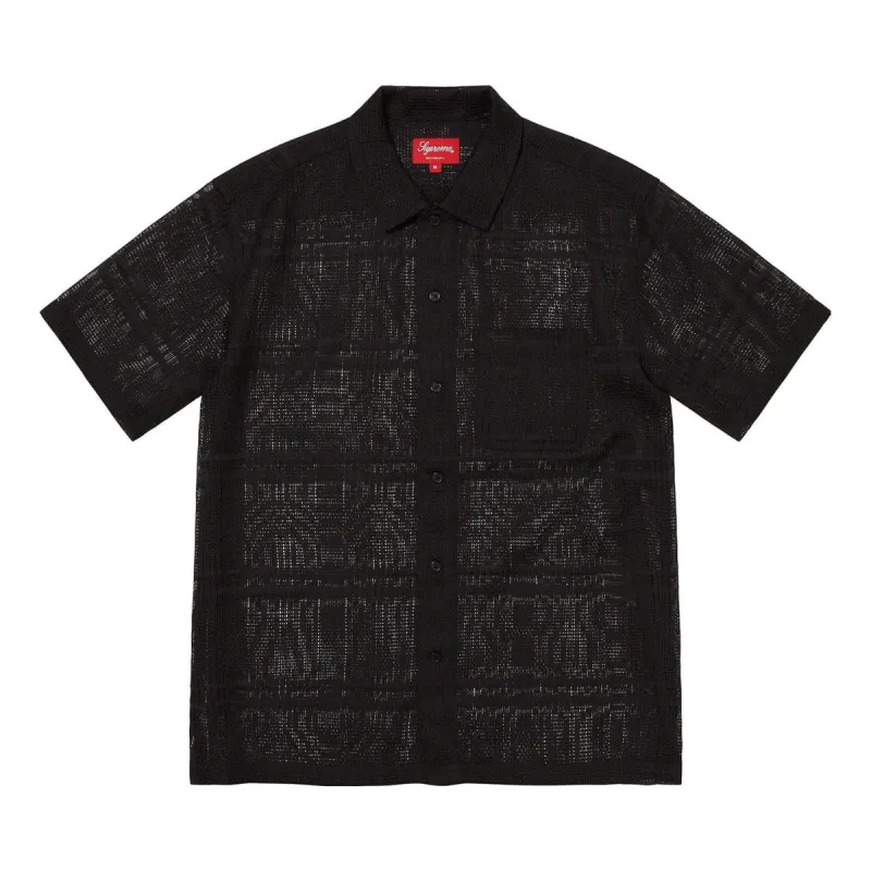 Supreme Mesh Stripe Shirt 'Black' SUP-SS23-260 sold by KicksCrew