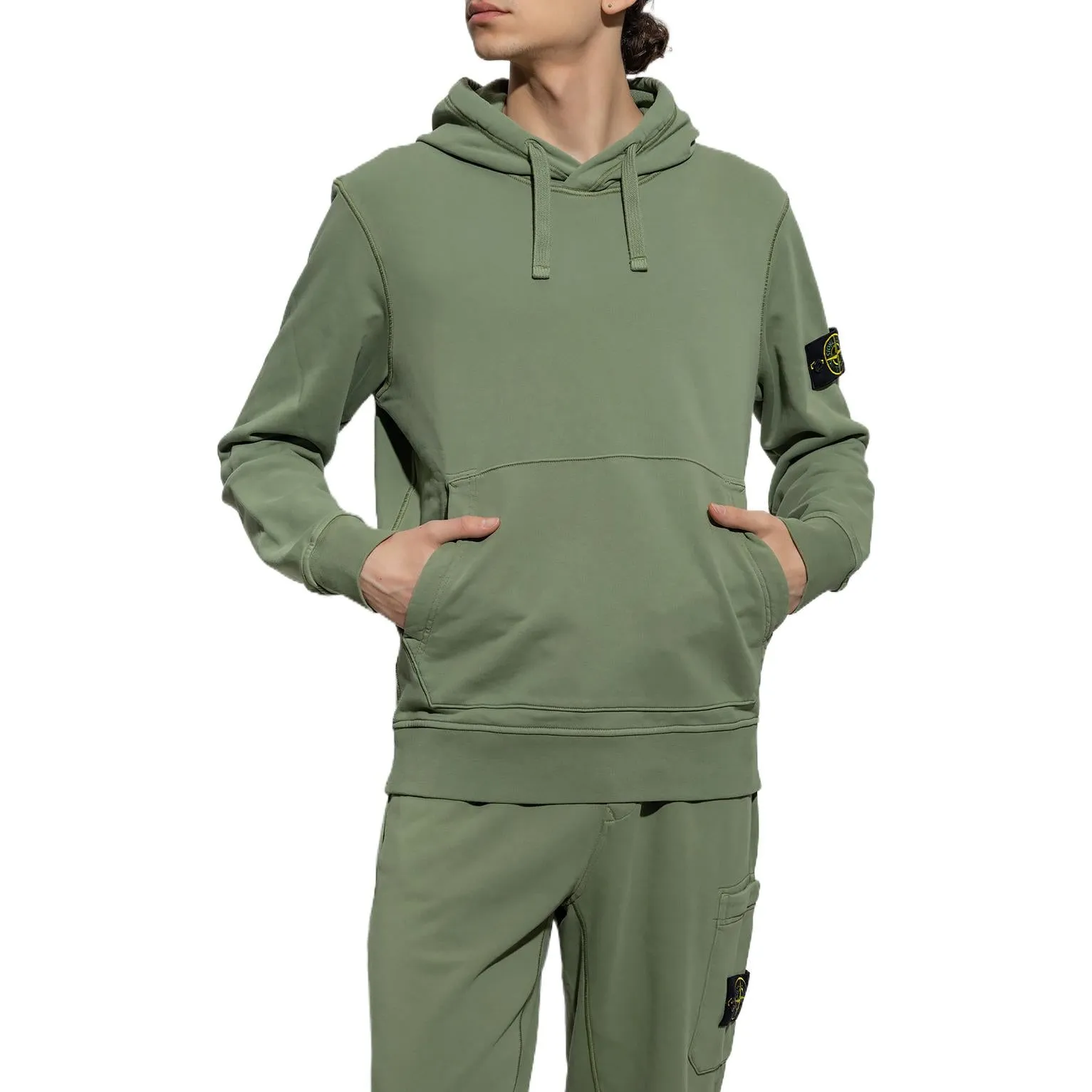 STONE ISLAND Compass Motif Detail Hoodie 'Sage' 101564151-V0055 sold by KicksCrew product image thumbnail 3