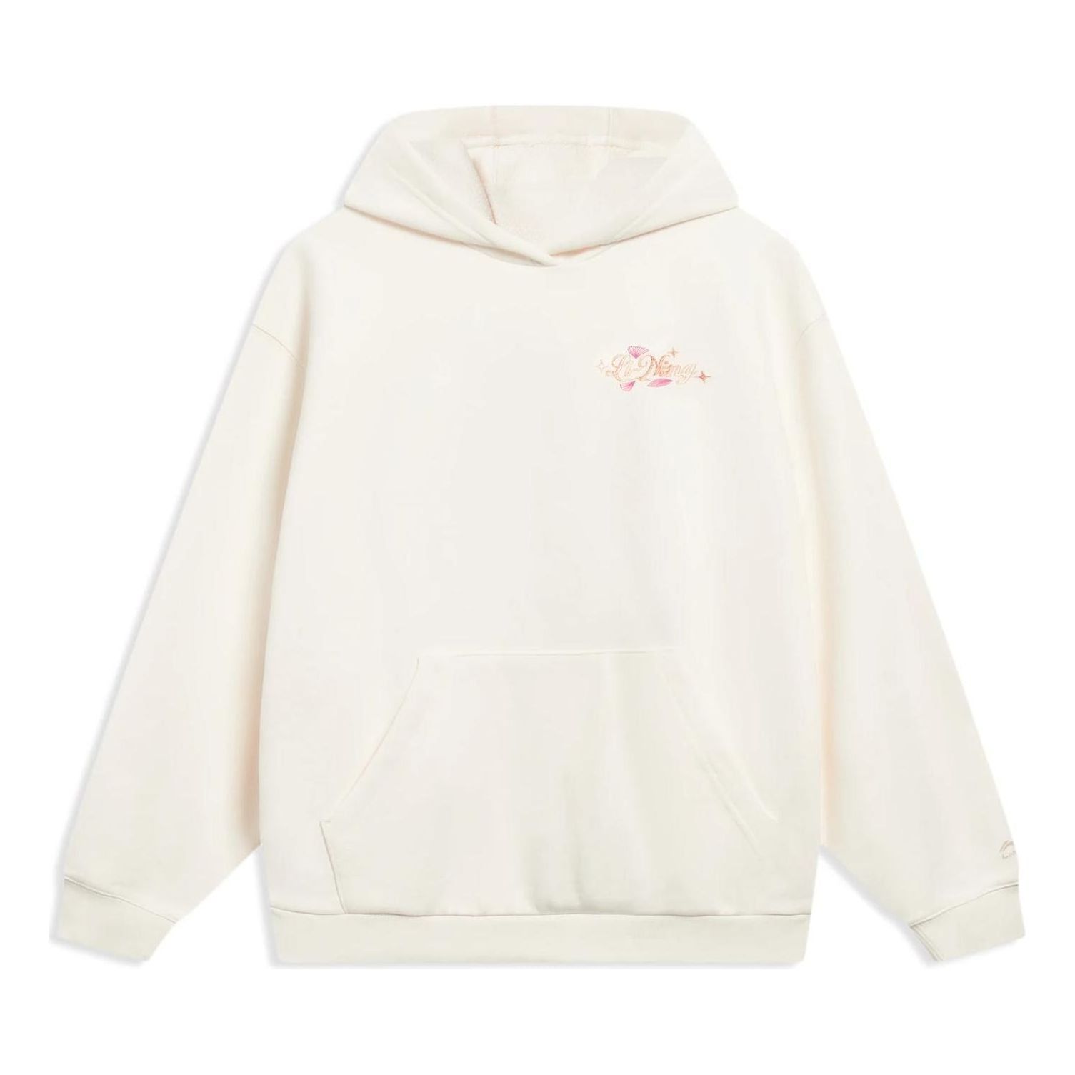 (WMNS) Li-Ning Anything Is Possible Floral Graphic Hoodie 'Beige' AWDT016-1 sold by KicksCrew