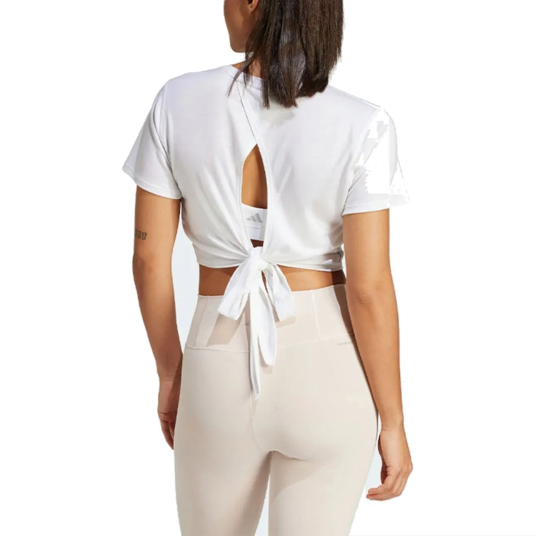 (WMNS) adidas Yoga Studio Wrapped T-Shirt 'White' IS9001 sold by KicksCrew product image thumbnail 3