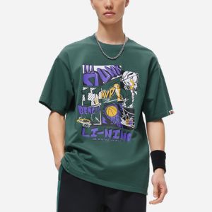 Li-Ning Basketball Graphic T-shirt 'Forest Green' AHST571-4 sold by KicksCrew