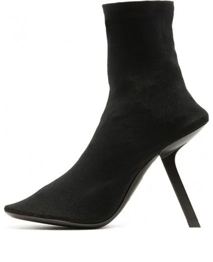 (WMNS) Balenciaga 110mm Stretch Heeled Boots 'Black' 656522W2DR01000 sold by KicksCrew