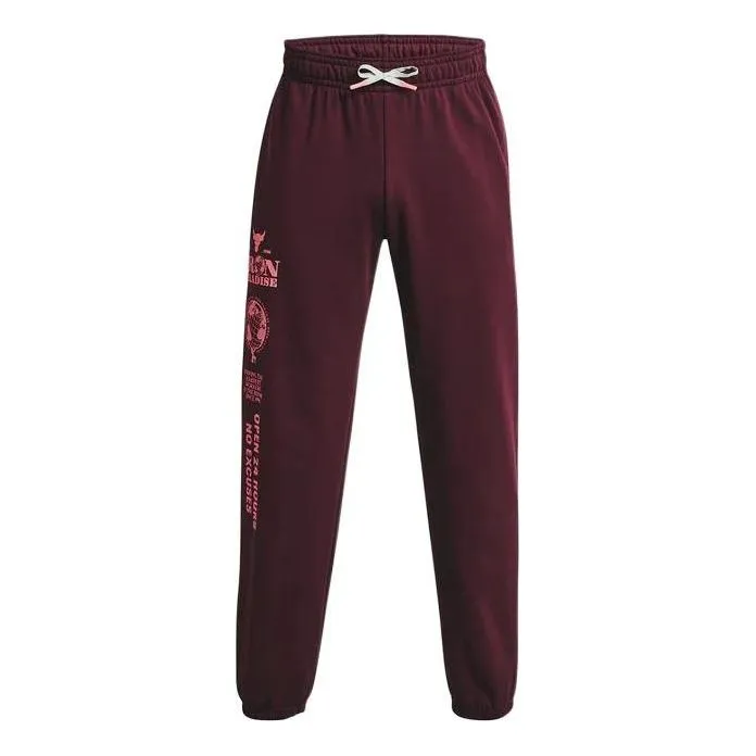 Under Armour Project Rock Heavyweight Terry Pants 'Burgundy' 1373568-600 sold by KicksCrew