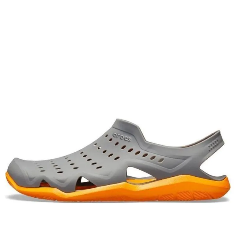 Crocs Swiftwater Wave Shoes 'Slate Grey Blazing Orange' 203963-0FR sold by KicksCrew