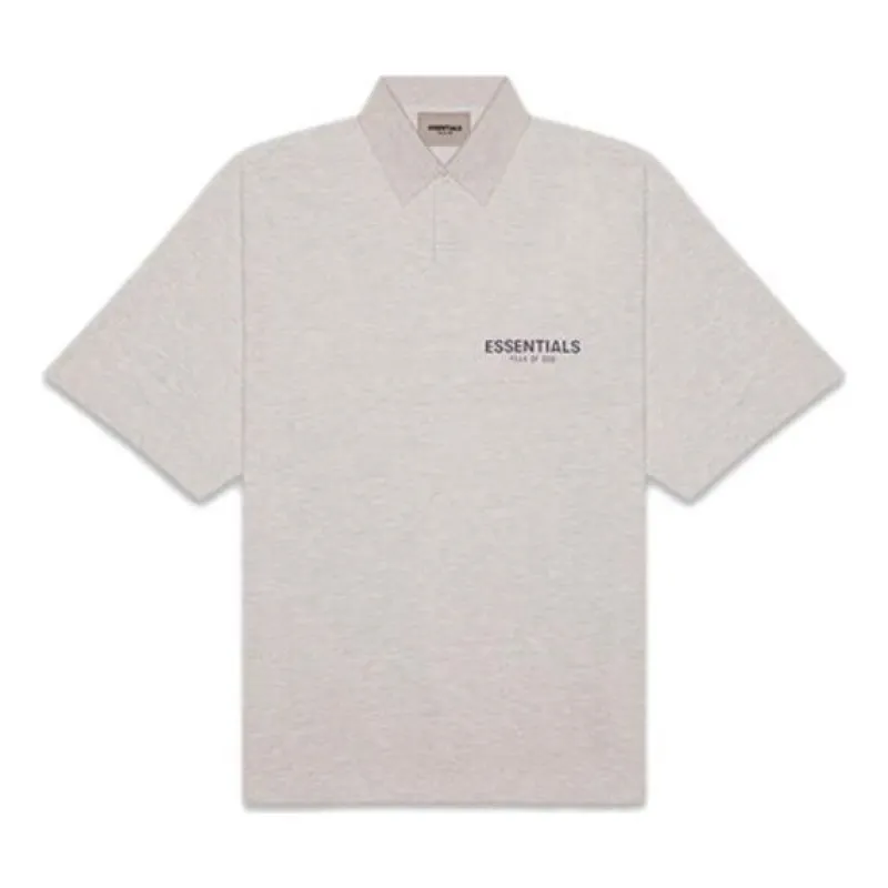 Fear of God Essentials FW20 Polo Shirt 'Heather Oatmeal' 0125250500231260 sold by KicksCrew