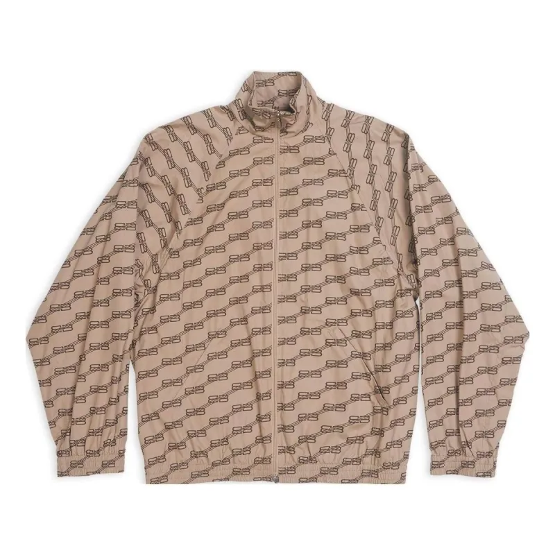 Balenciaga BB Monogram Tracksuit Jacket Regular Fit 'Beige Brown' 704495TML369378 sold by KicksCrew