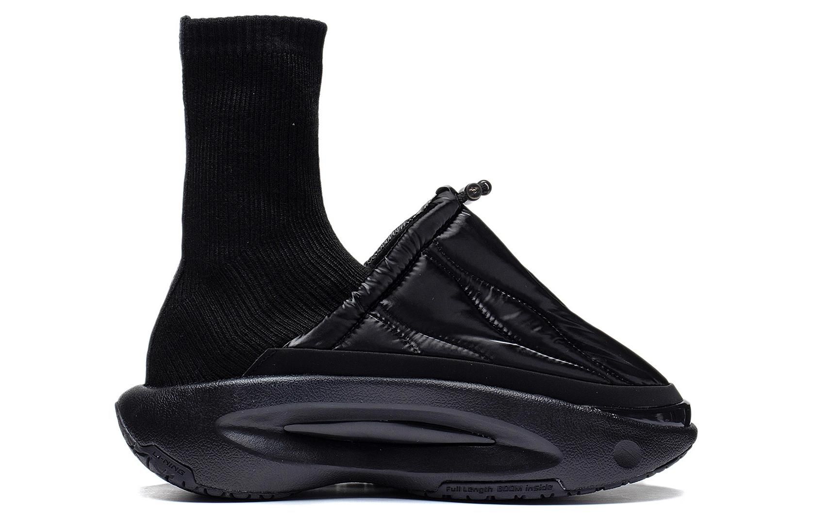 (WMNS) Li-Ning YunYou Fluffy High 'Black' AZGS146-6 sold by KicksCrew product image thumbnail 2