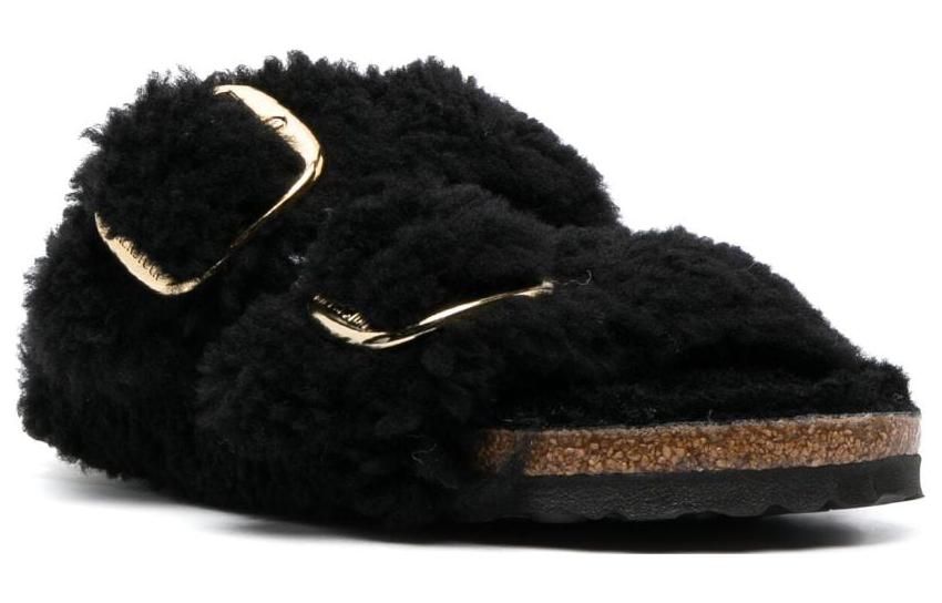 (WMNS) Birkenstock Arizona Big Buckle Shearling Narrow Fit 'Black Gold' 1025920 sold by KicksCrew product image thumbnail 2