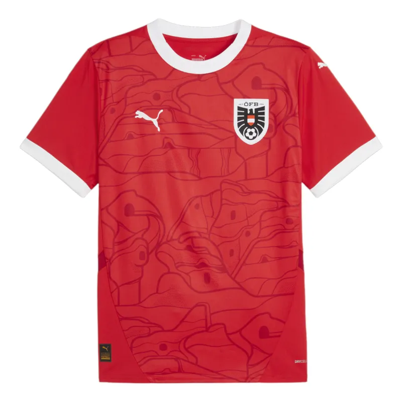 PUMA Austria 24 Replica Home Soccer Jersey 'Red' 774010-01 sold by KicksCrew
