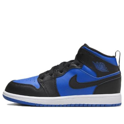 (PS) Air Jordan 1 Mid 'Black Royal Blue' DQ8424-042 sold by KicksCrew