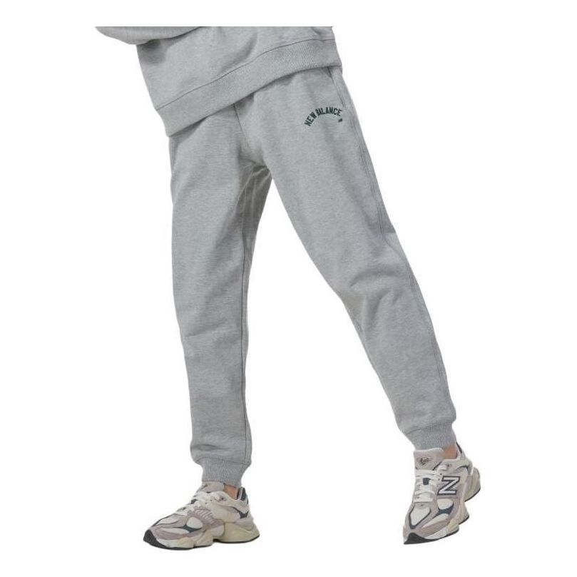 (WMNS) New Balance Wordmark Logo Jogging Pants 'Grey' AWP41310-GHM sold by KicksCrew