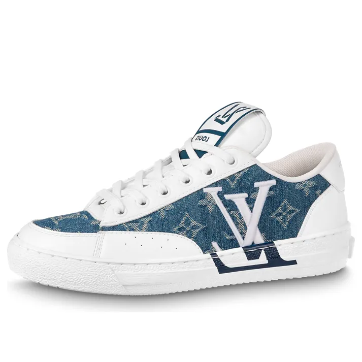 (WMNS) LOUIS VUITTON Charlie Sneakers 'White Denim Monogram' 1AAW2A sold by KicksCrew