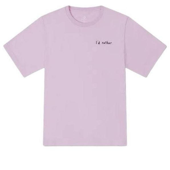 (WMNS) Converse Summer Verbiage T-Shirt 'Purple' 10027223-A02 sold by KicksCrew