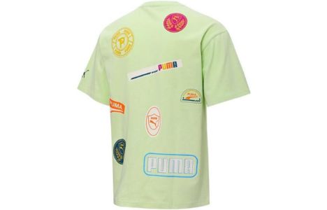 Puma Mix Badge Logo Tee 'Green' 537795-36 sold by KicksCrew
