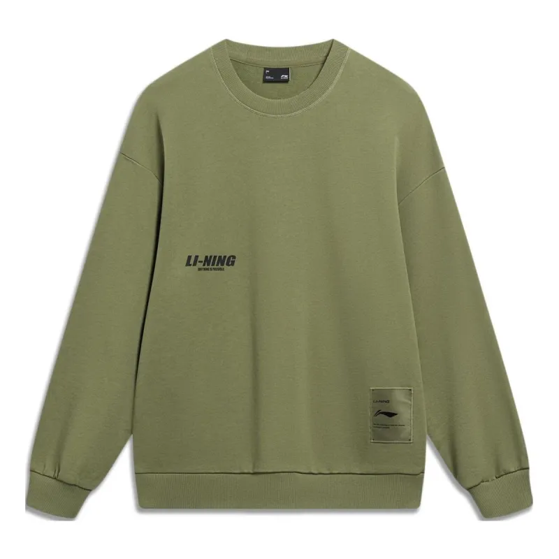 Li-Ning Anything Is Possible Graphic Sweatshirt 'Olive Green' AWDT683-4 sold by KicksCrew