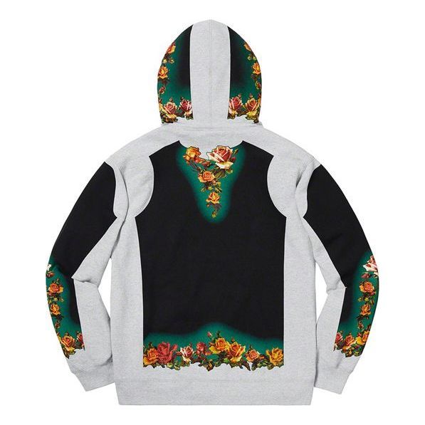 Supreme x Jean Paul Gaultier Floral Print Hooded Sweatshirt 'Grey Black Green' SUP-SS19-774 sold by KicksCrew product image thumbnail 2