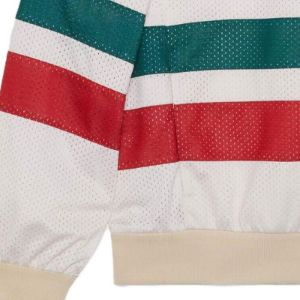 Gucci Mesh Fabric Zip Jacket 'Off White Red' 737369-XJFFK-9212 sold by KicksCrew
