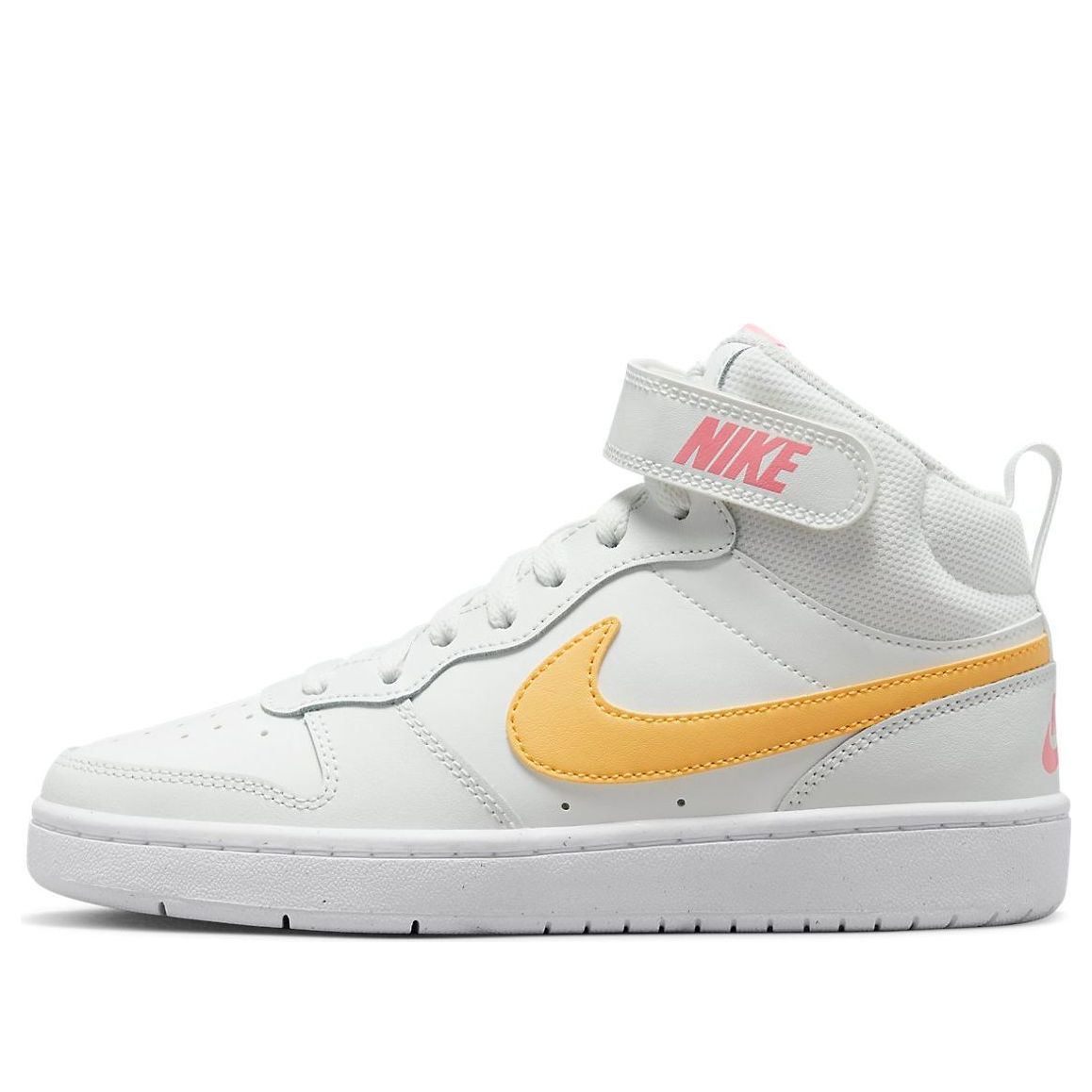 GS) Nike Court Borough Mid 2 'White Topaz Gold' CD7782-112