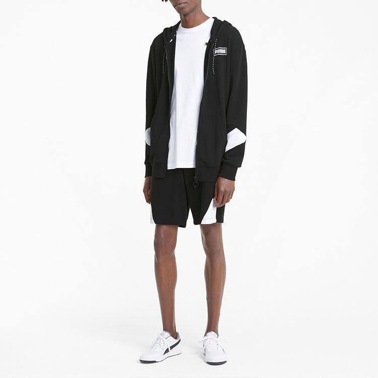 Puma Rebel Full-Zip Hoodie 'Black White' 588859-01 sold by KicksCrew product image thumbnail 3