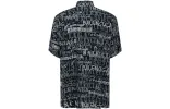 Balenciaga 'Mixed Typo' Logo Print Short Sleeve Shirt 'Black Grey' 556854TELF21269 sold by KicksCrew