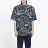 Balenciaga 'Mixed Typo' Logo Print Short Sleeve Shirt 'Black Grey' 556854TELF21269 sold by KicksCrew