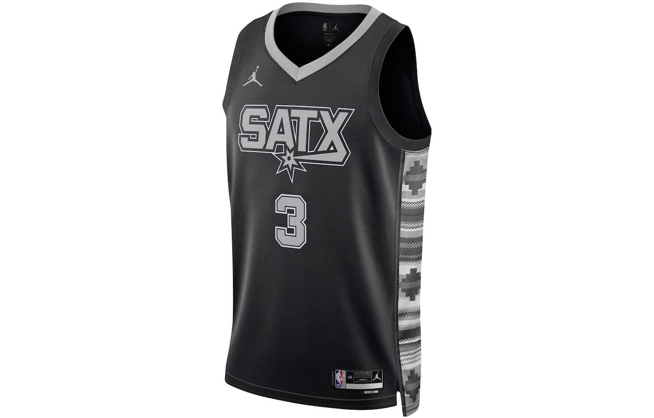 Air Jordan San Antonio Spurs Keldon Johnson Swingman Statement Jersey 'Black' DO9543-012 sold by KicksCrew product image thumbnail 2